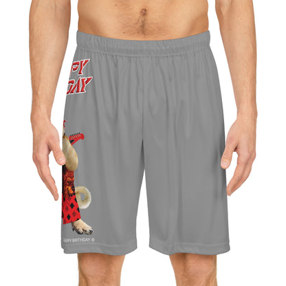 Crappy Birthday II Basketball Shorts - Grey