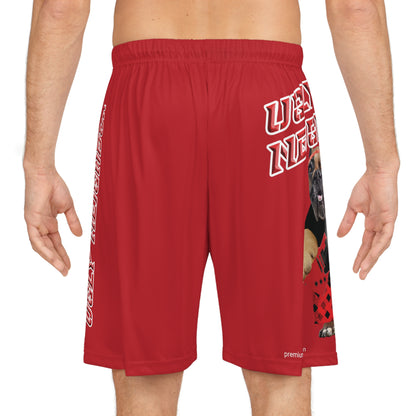 Ugly Neighbor II Basketball Shorts - Dark Red