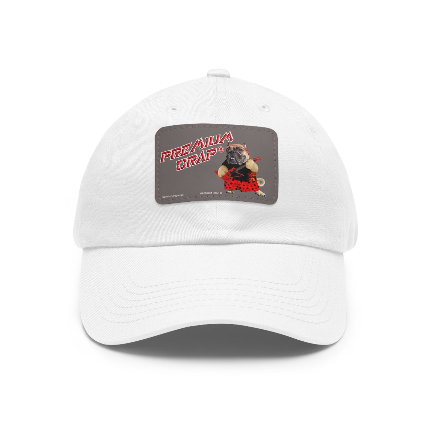 Premium Crap II Dad Hat with Leather Patch (Rectangle)