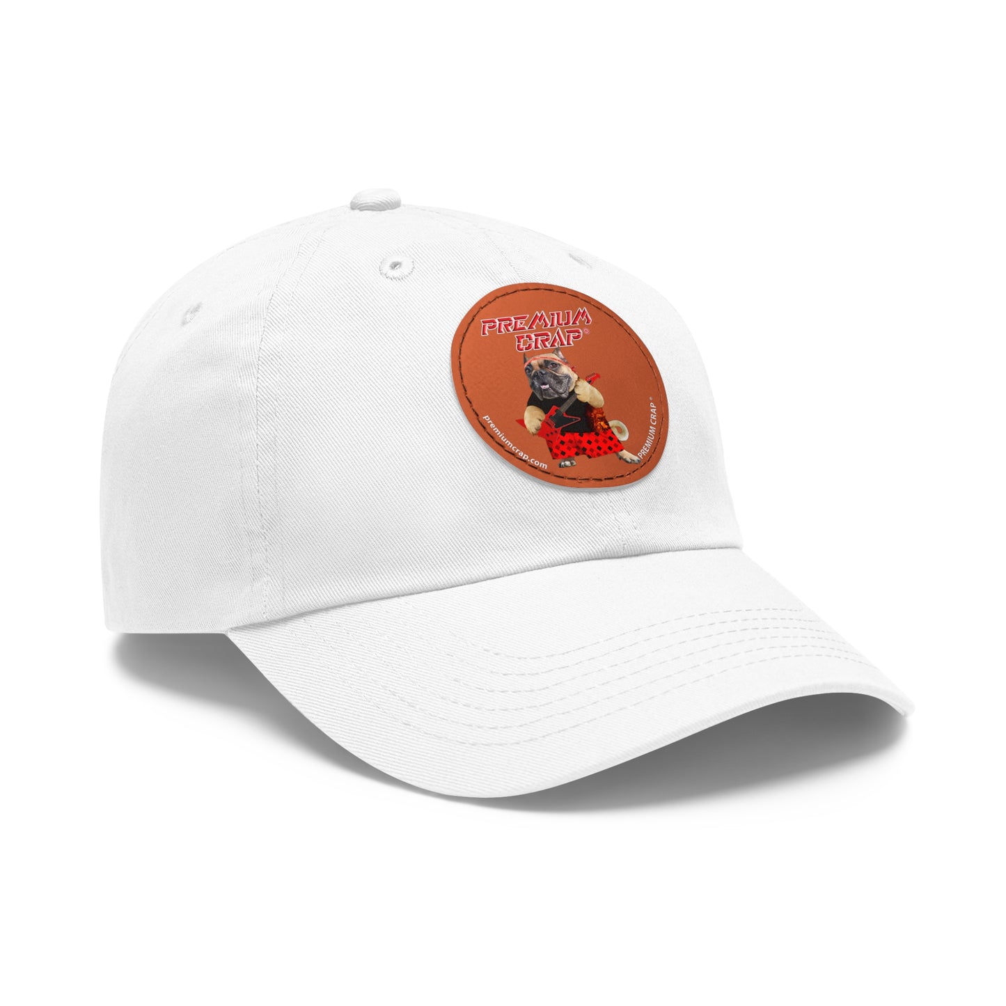 Premium Crap II Dad Hat with Leather Patch (Round)