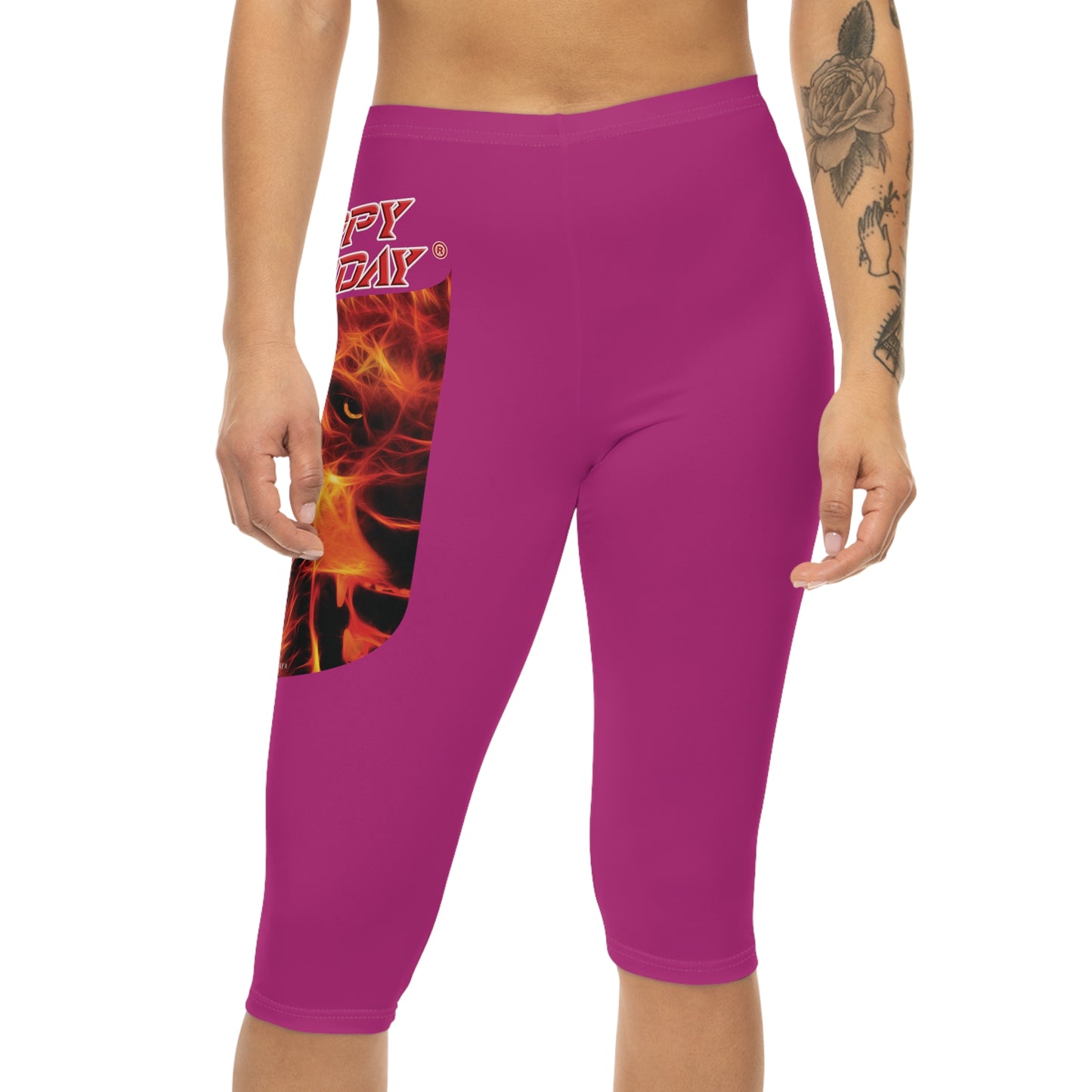 Crappy Birthday Capri-Cious Leggings - Pink
