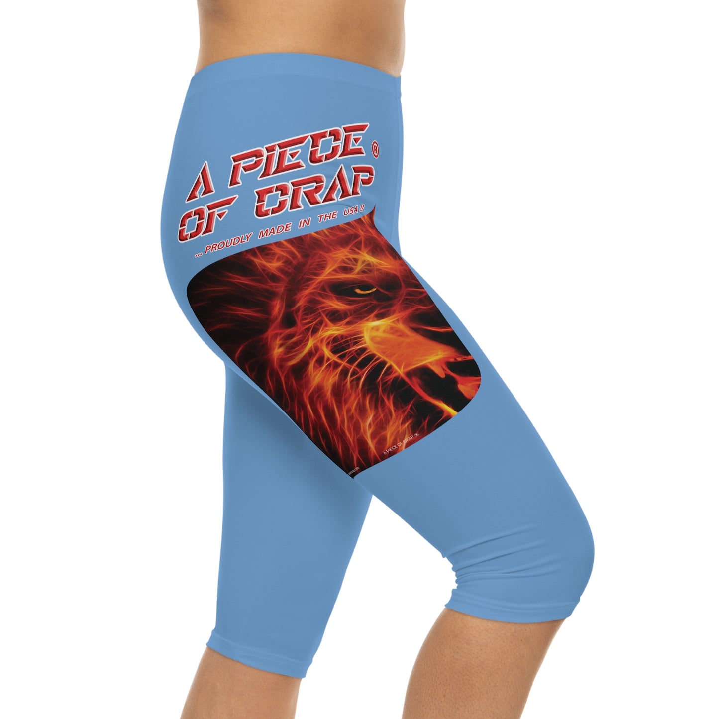 A Piece Of Crap Capri-Cious Leggings - Light Blue