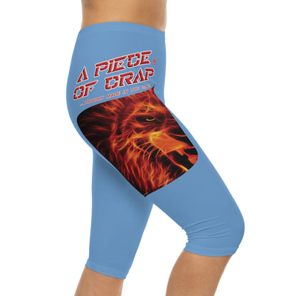 A Piece Of Crap Capri-Cious Leggings - Light Blue