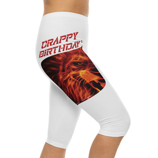 Crappy Birthday Capri-Cious Leggings - White