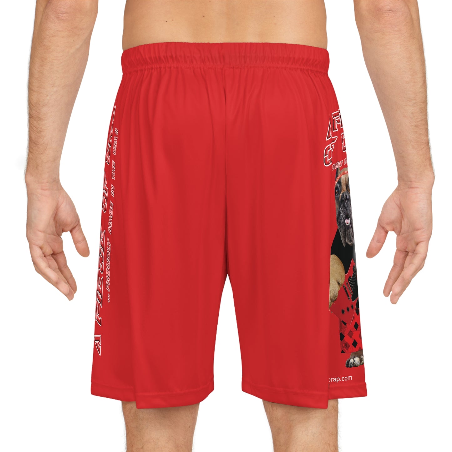 A Piece Of Crap II Basketball Shorts - Red