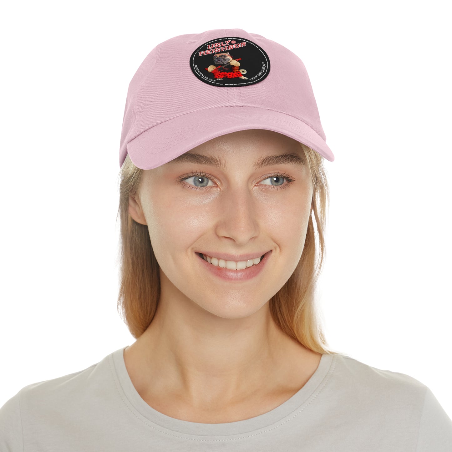 Ugly Neighbor II Dad Hat with Leather Patch (Round)