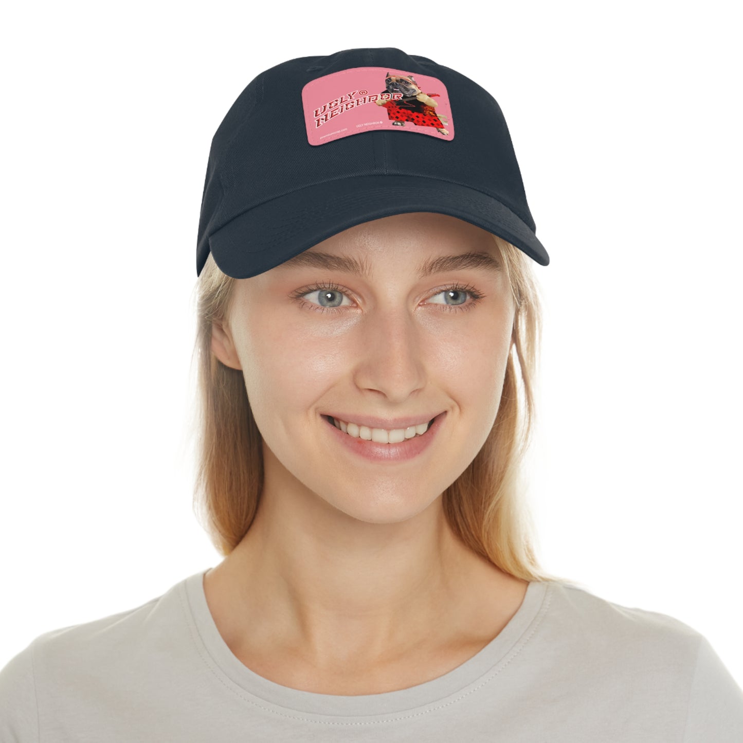 Ugly Neighbor II Dad Hat with Leather Patch (Rectangle)