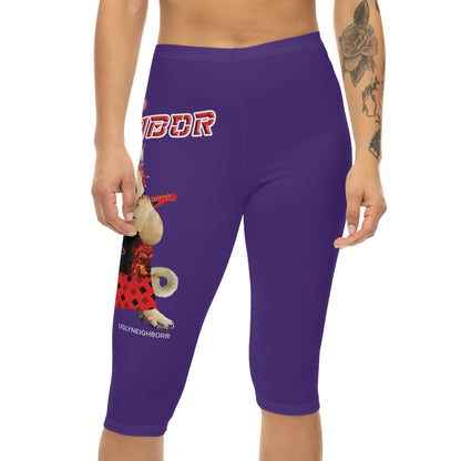 Ugly Neighbor II Women’s Capri Leggings - Purple