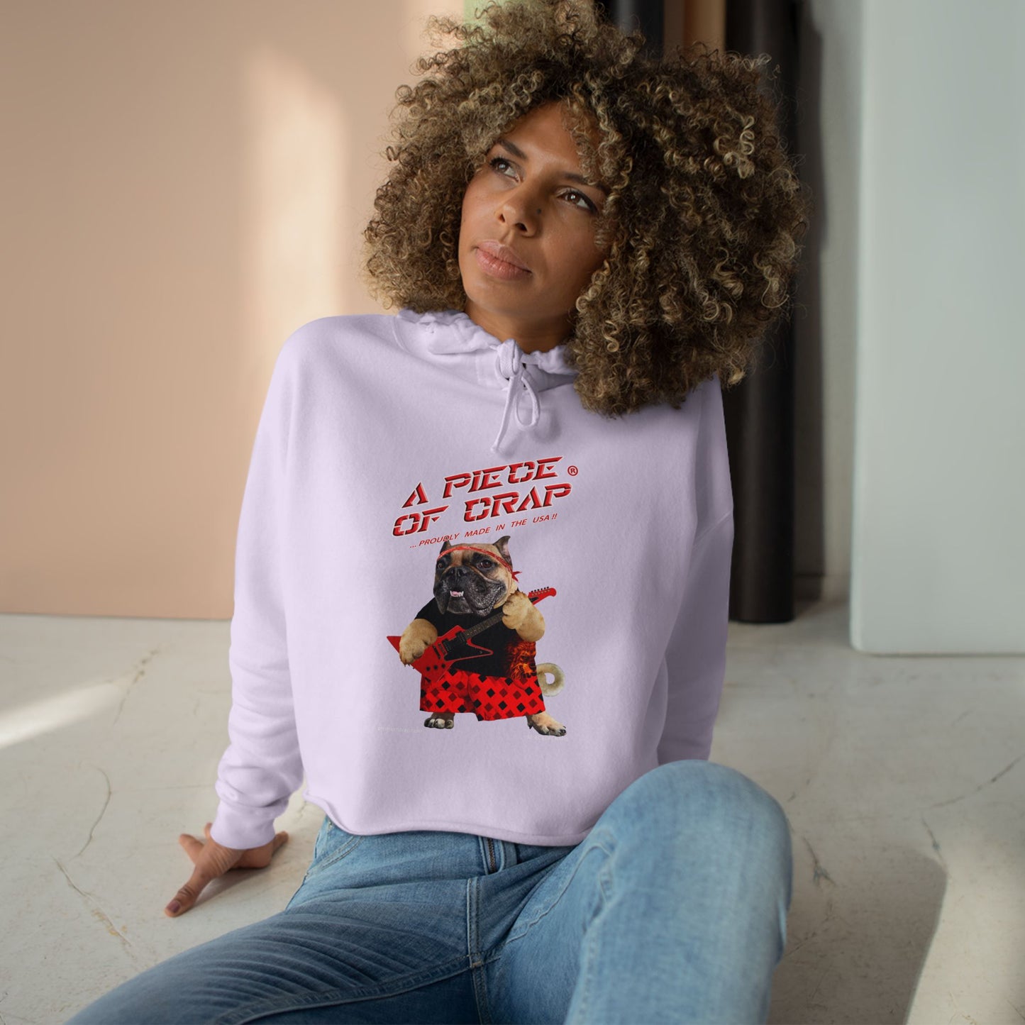A Piece of Crap Cropped Hoodie