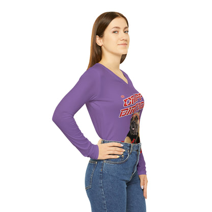 Crappy Birthday II Women's Long Sleeve V-neck Shirt - Light Purple