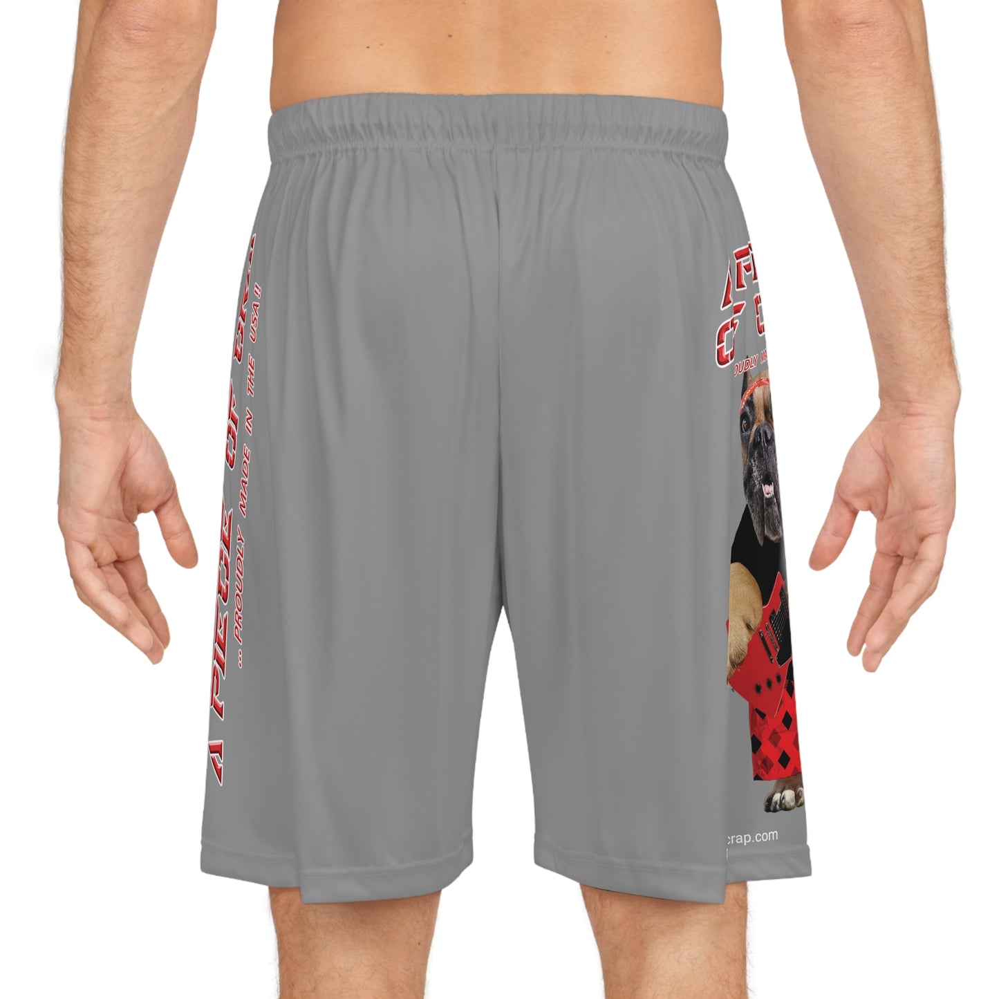 A Piece Of Crap II Basketball Shorts - Grey