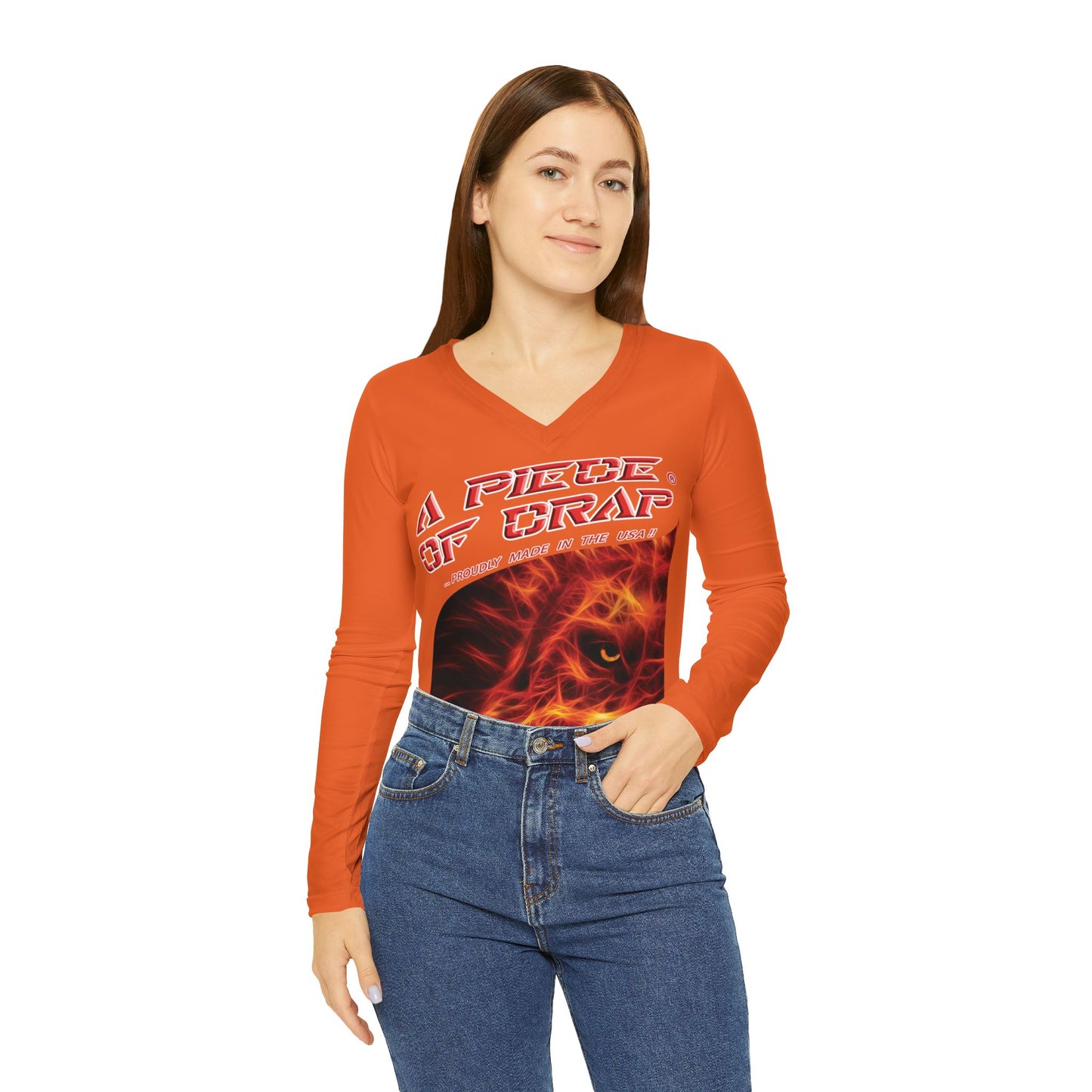 A Piece Of Crap Women's Long Sleeve V-neck Shirt