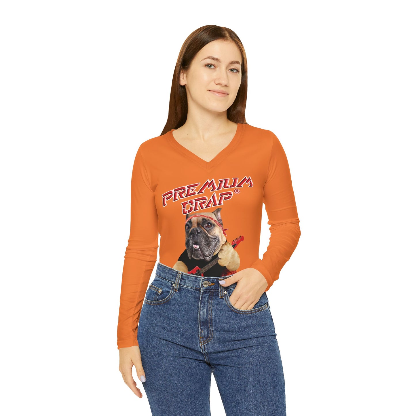 Premium Crap III Women's Long Sleeve V-neck Shirt
