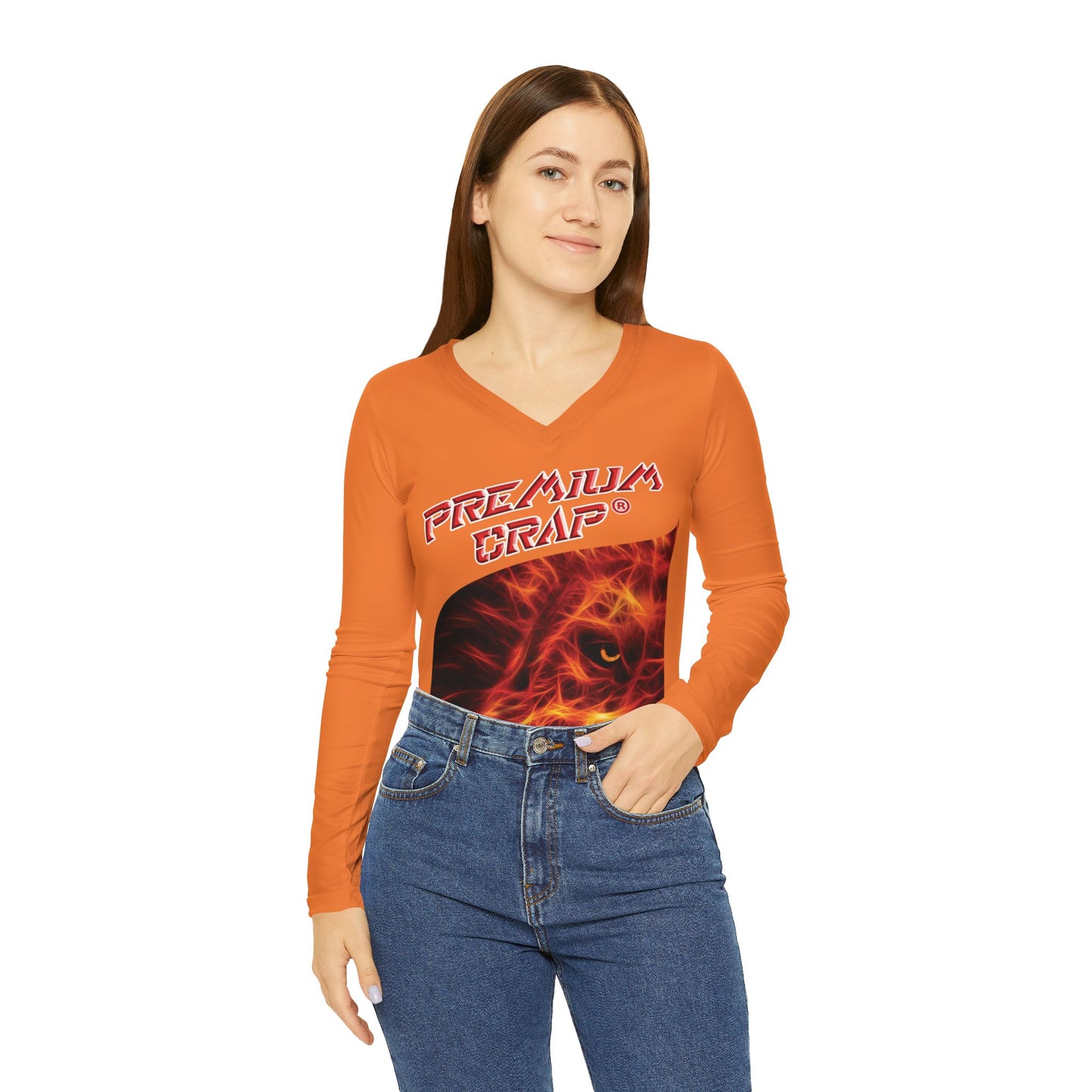 Premium Crap Women's Long Sleeve V-neck Shirt