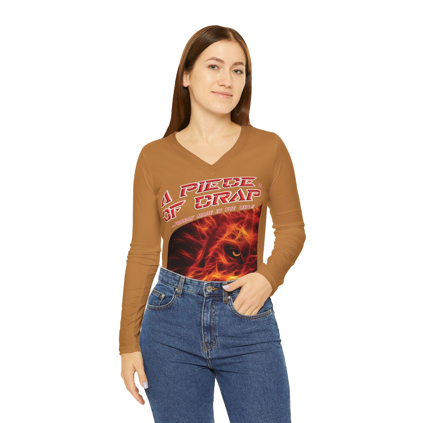 A Piece Of Crap Women's Long Sleeve V-neck Shirt