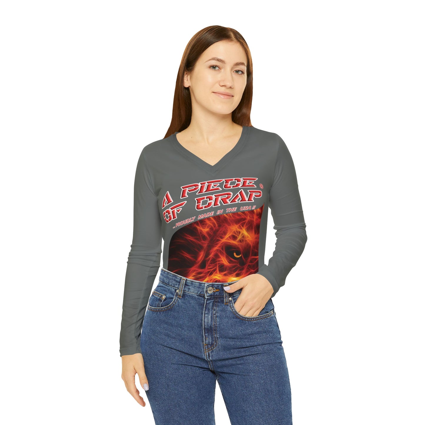 A Piece Of Crap Women's Long Sleeve V-neck Shirt