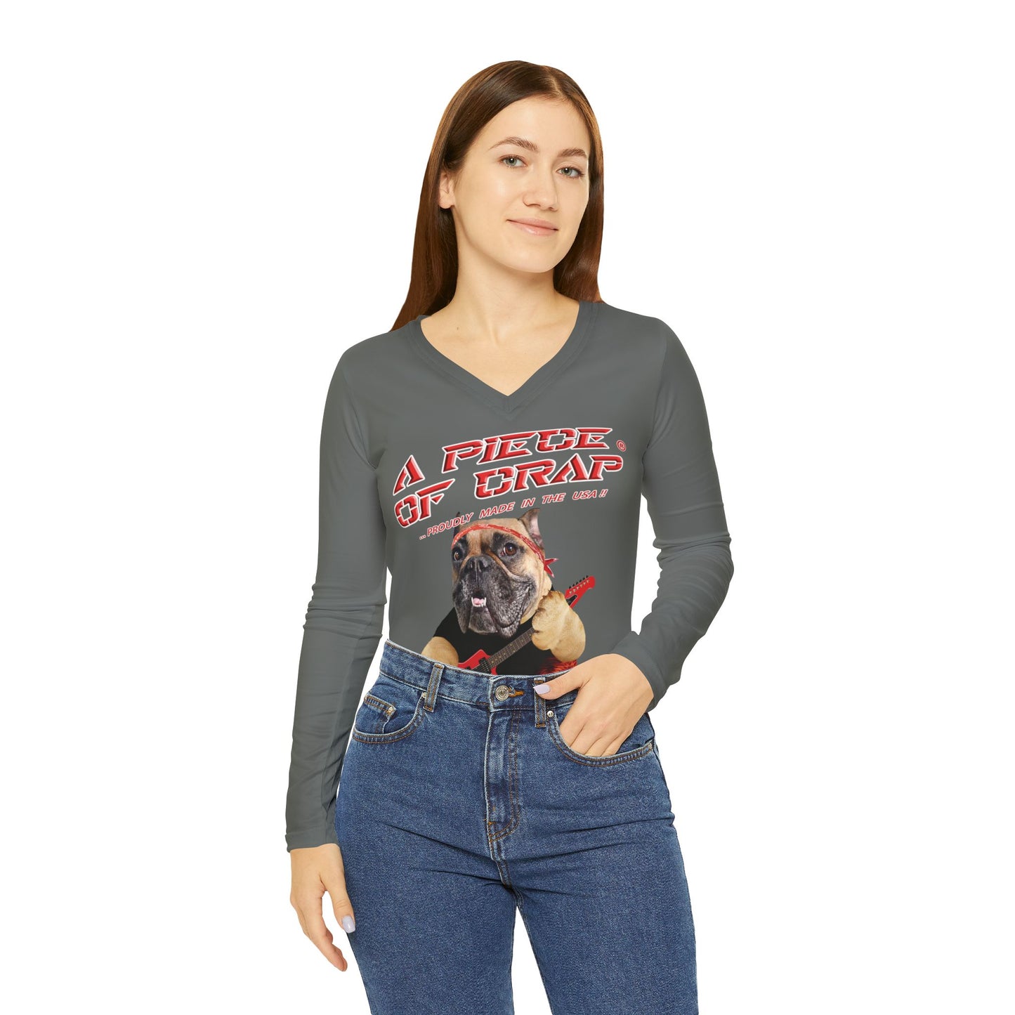 A Piece Of Crap II Women's Long Sleeve V-neck Shirt