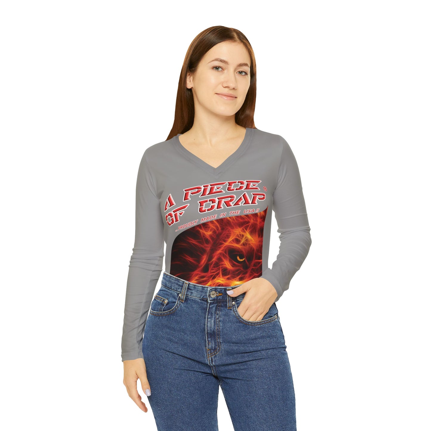 A Piece Of Crap Women's Long Sleeve V-neck Shirt