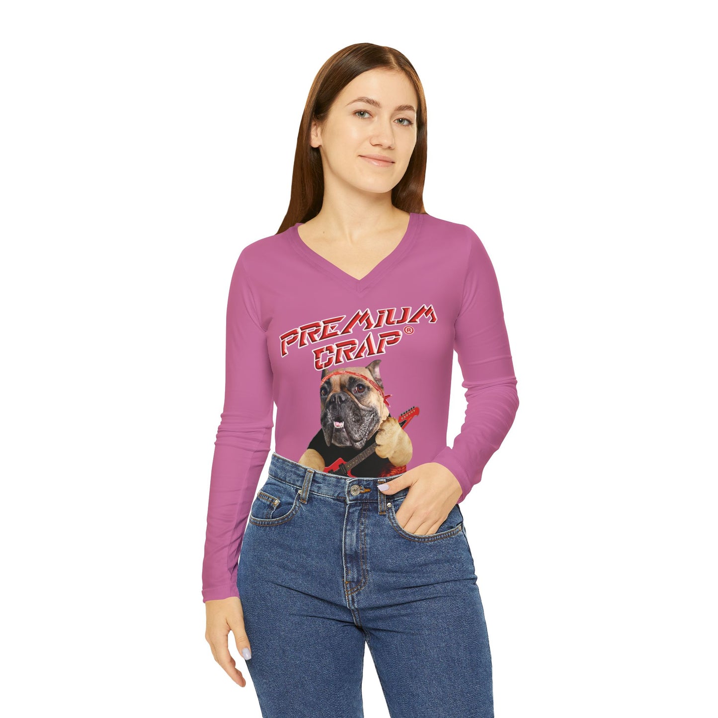 Premium Crap II Women's Long Sleeve V-neck Shirt