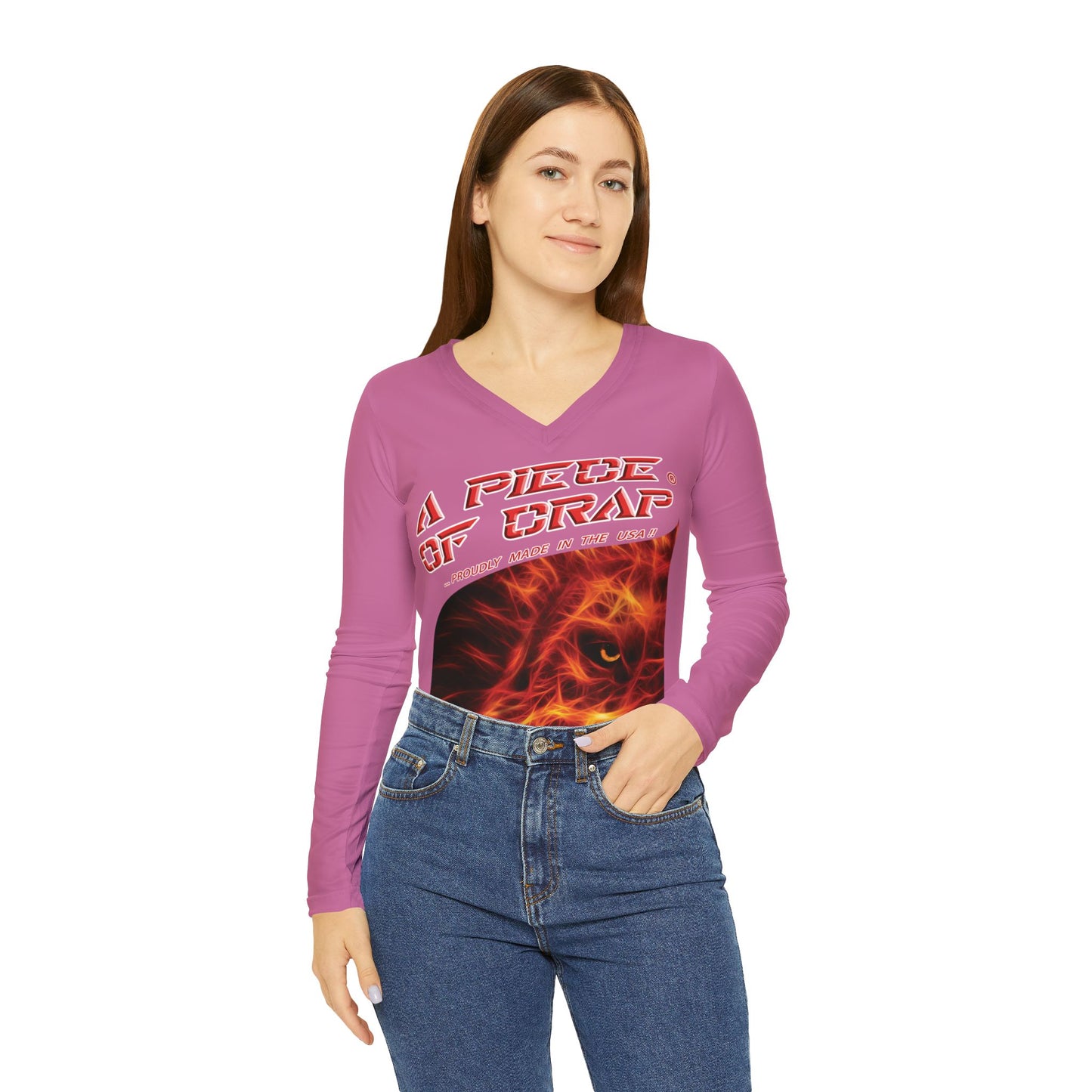 A Piece Of Crap Women's Long Sleeve V-neck Shirt
