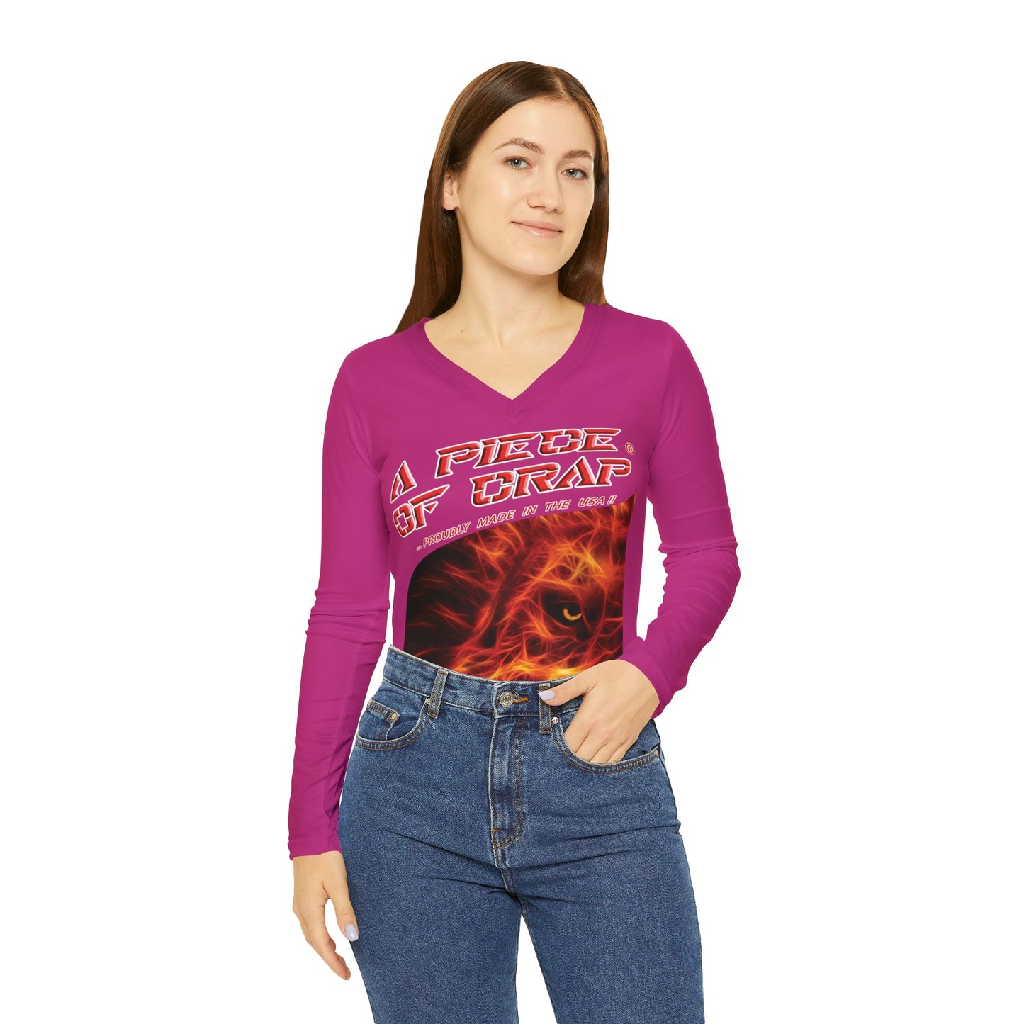 A Piece Of Crap Women's Long Sleeve V-neck Shirt