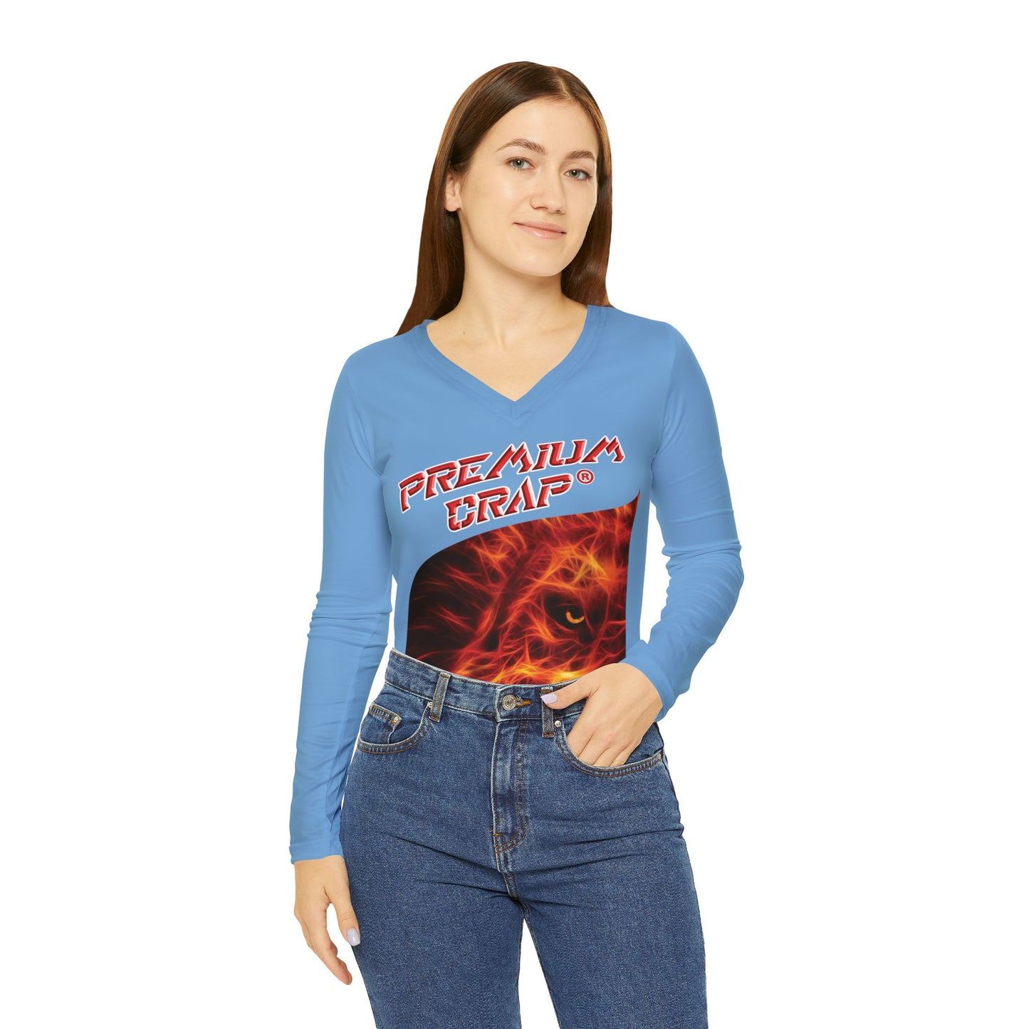 Premium Crap Women's Long Sleeve V-neck Shirt