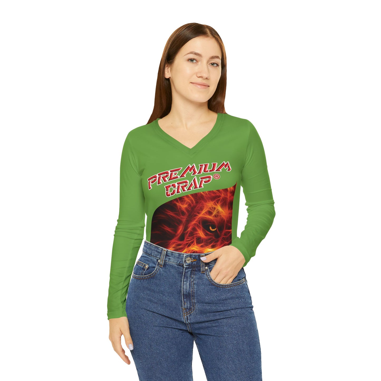Premium Crap Women's Long Sleeve V-neck Shirt