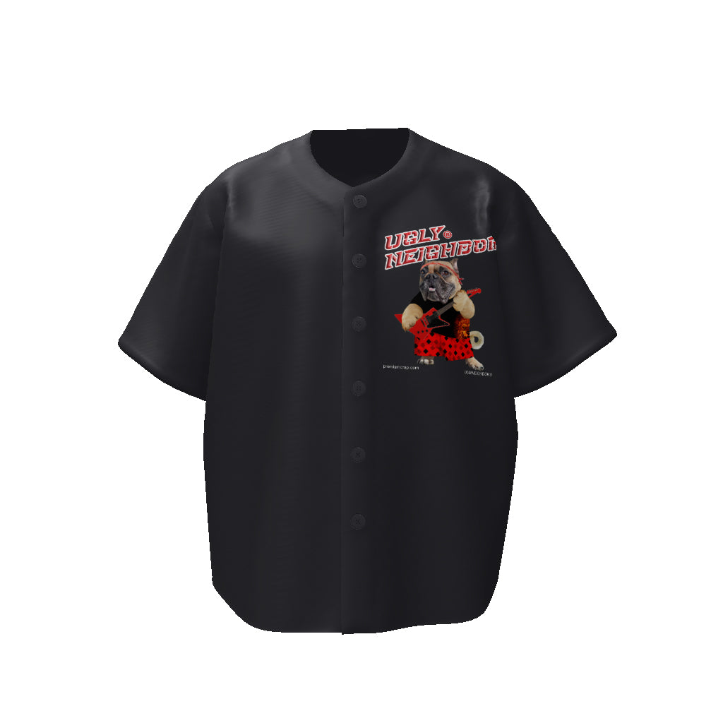 Ugly Neighbor II Men's Button Up Baseball Shirt